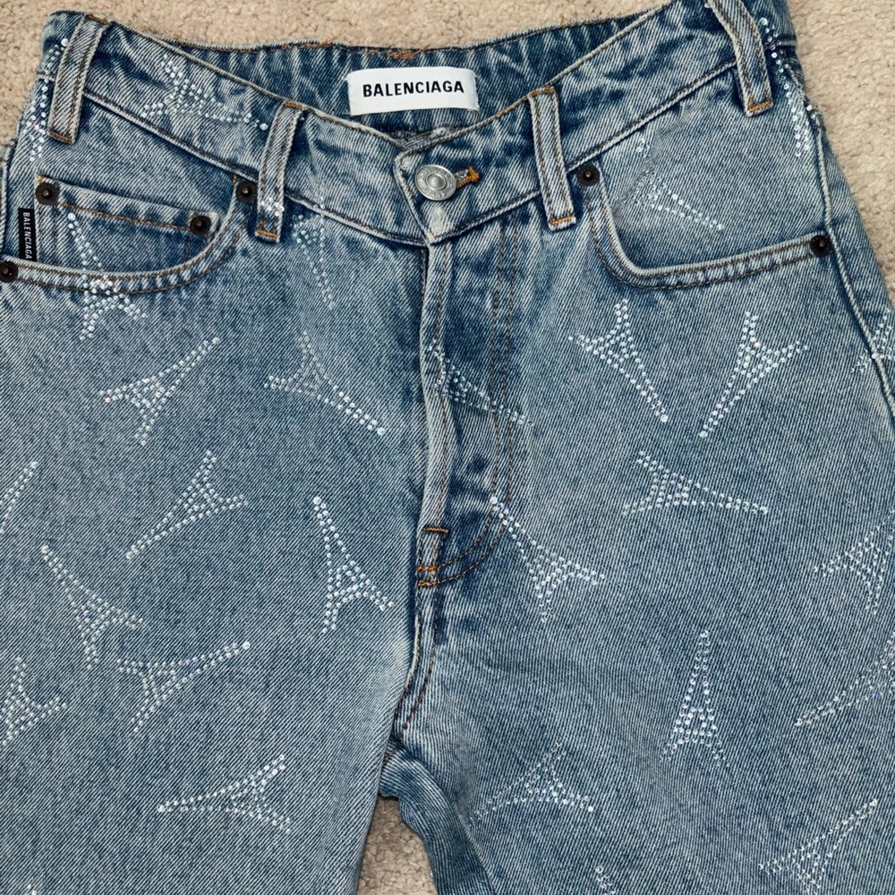 Balenciaga Eiffel Tower Crystal Jeans